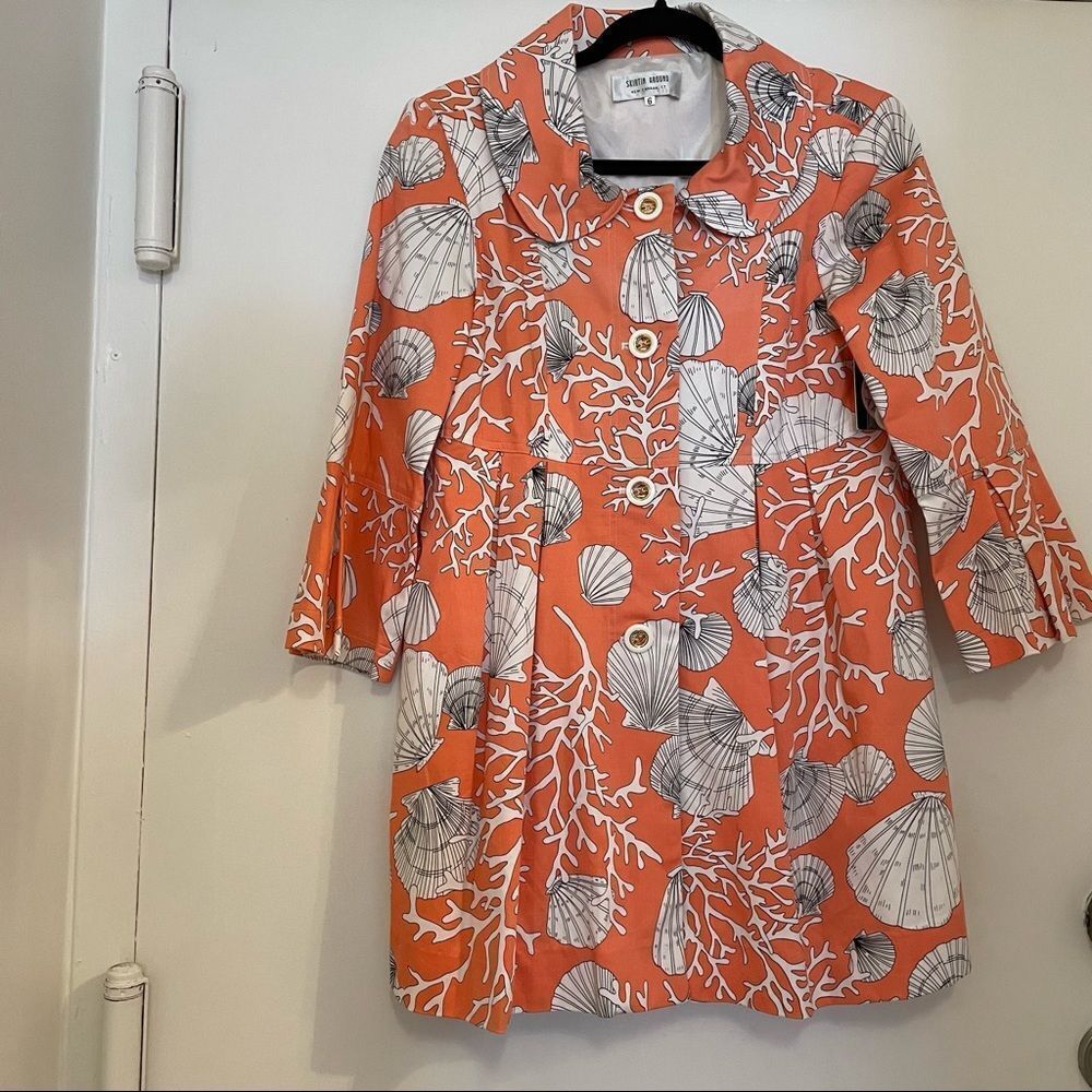 ONE OF A KIND Womens Shell Print Trench